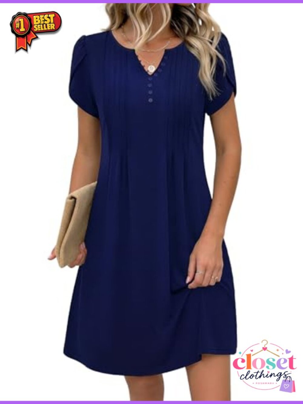 Floral V-Neck A-Line Summer Mini Dress with Pockets Short Sleeve